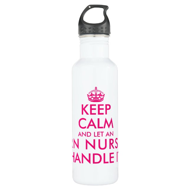Behalt ruhig und ließ eine RN-Krankenschwester mit Edelstahlflasche (Vorderseite)