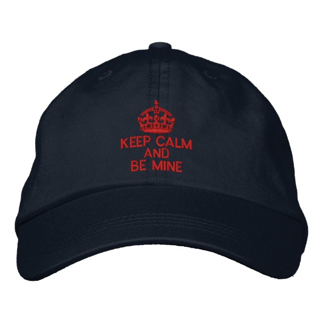 Behalt ruhig und sei mein bestickte baseballkappe (Vorderseite)
