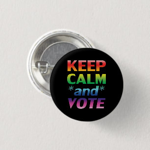behalt ruhig und stimme Regenbogenstolz Typografie Button
