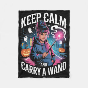 Behalt ruhig und trage ein Wand Teen Girl Hallowee Fleecedecke