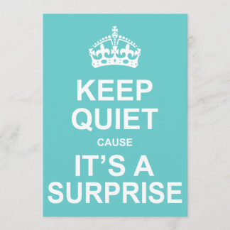 Behalt ruhig, weil es ein überraschendes Party ist Einladung