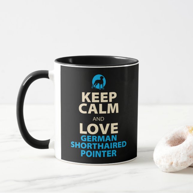 Behalt ruhiger deutscher Kurzzeiger Tasse (Mit Donut)