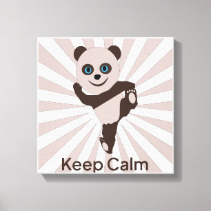 behalt ruhiger Panda Leinwanddruck