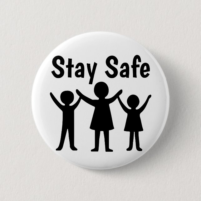 Behalt Safe Covid 19 Pandemic Betreuer Button (Vorderseite)