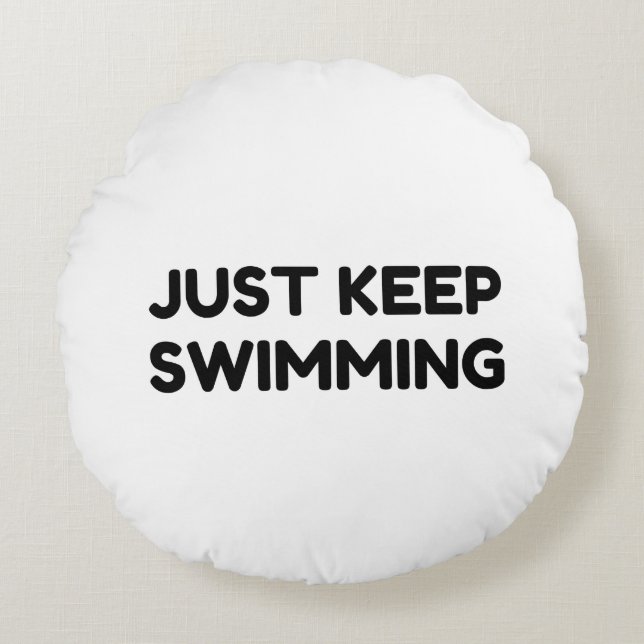 Behalt SCHWIMMEN Rundes Kissen (Vorderseite)
