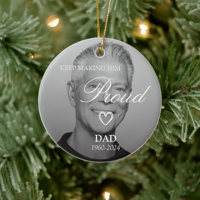 Behalt, seinen stolzen Vater-Gedenkstein zu machen Keramik Ornament (Baum)