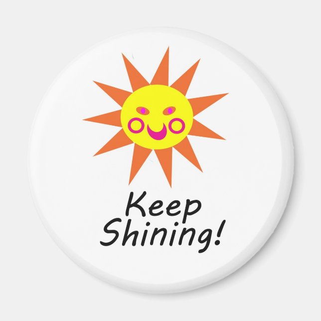 Behalt Shining glücklich gegenüber lächelnden Sonn Magnet (Vorne)