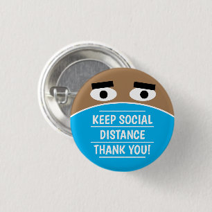 Behalt Social Distance Vielen Dank für Ihre lusti Button
