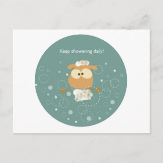 Behalt täglich duschen! postkarte