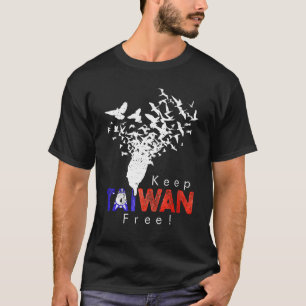 Behalt Taiwan Freie taiwanesische Flag Peace Birds T-Shirt