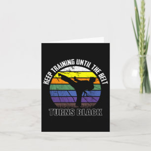 Behalt Training bis der Gürtel schwarze Karate sh Karte