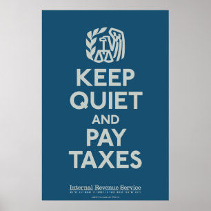Behalt- und Pay-Taxes Print Poster