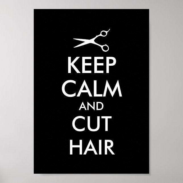 Behalt und schneiden Haarpflaster für Haarsalon Poster (Vorne)