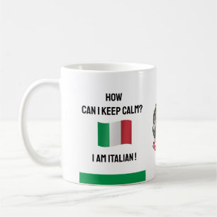 Behalt von Beruhigung Italien & Funny Text, italie Kaffeetasse