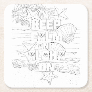 Behalt von Calm Aloha auf dem Untersetzer Farbpapi