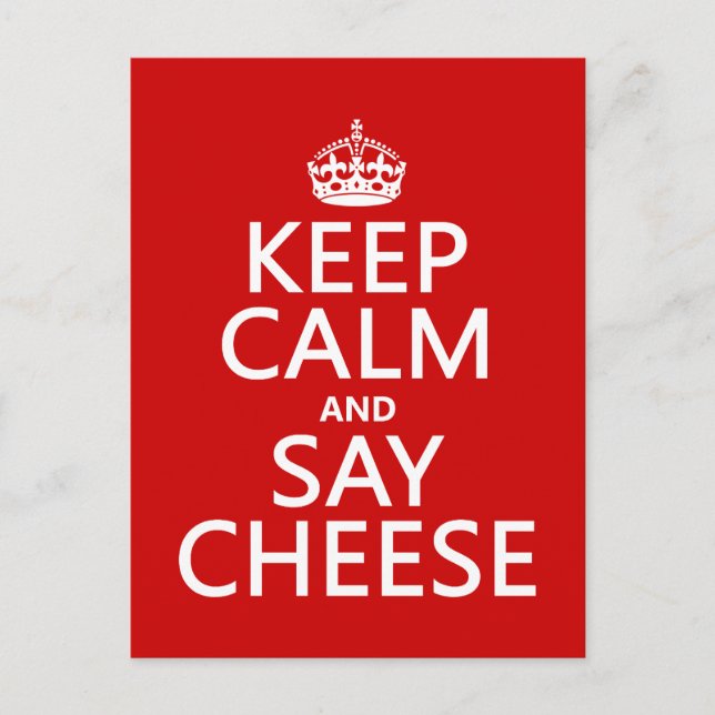 Behalt von "Calm and Say Cheese" (Fotografie) (in  Postkarte (Vorderseite)