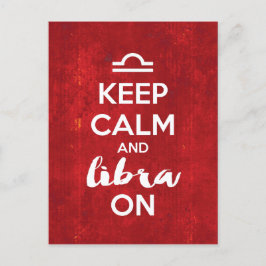 Behalt von Calm Libra auf Geburtstagsastrologie Postkarte