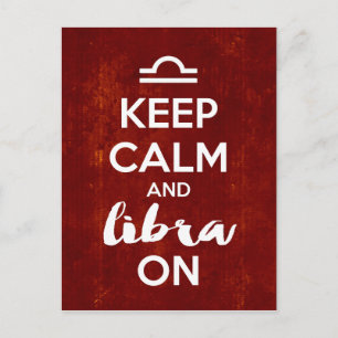 Behalt von Calm Libra auf Geburtstagsastrologie Postkarte