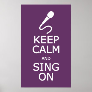 Behalt von Calm & Sing On Custom Color Poster