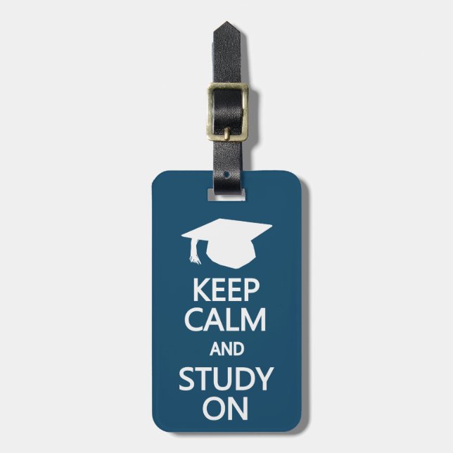 Behalt von Calm & Study On Custom Gepäckanhänger (Vorderseite vertikal)