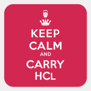Behalt von Calm und Carry HCl- Geologist Quadratischer Aufkleber