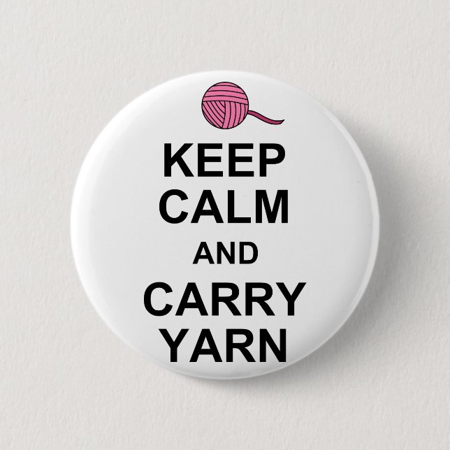 Behalt von Calm und Carry Yarn Button (Vorderseite)