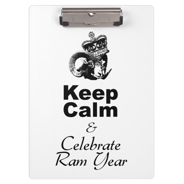 Behalt von Calm und Celebrate Ram year CpB Klemmbrett (Vorderseite)