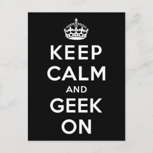 Behalt von Calm und Geek on Postkarte