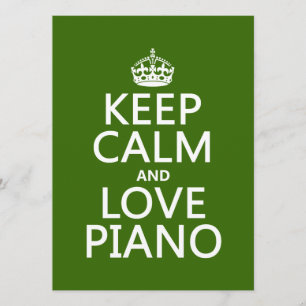 Behalt von Calm und Liebe Piano (beliebige Hinterg Einladung