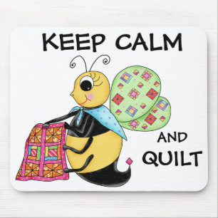 Behalt von Calm und Quilt Whimsy Honey Bee Art Mousepad