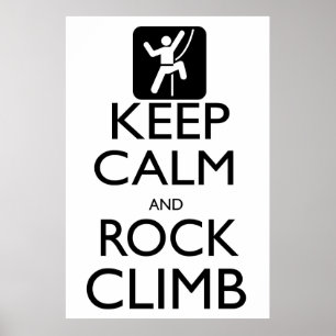 Behalt von Calm und Rock Climb Poster