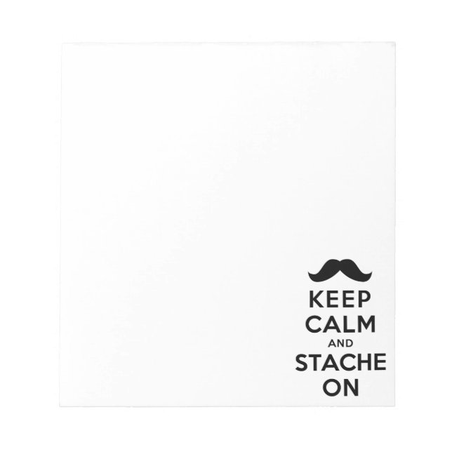 Behalt von Calm und Stache On Notizblock (Vorderseite)