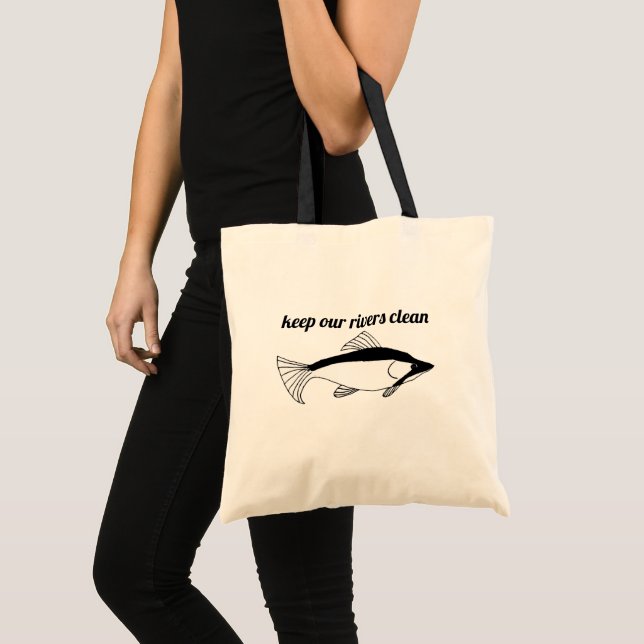 Behalt von Flüssen Saubere, umweltschonende Fische Tragetasche (Vorderseite (Produkt))