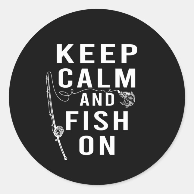 Behalt von kaltem Fisch auf Fischfang Runder Aufkleber (Vorderseite)