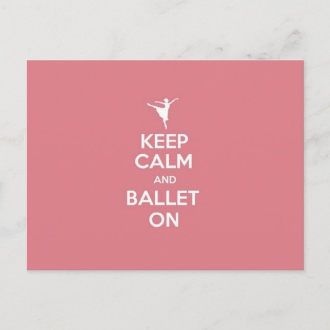Behalt von Ruhe und Ballet Postkarte (Vorderseite)