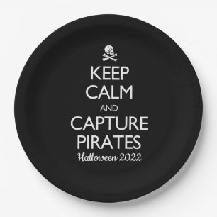 Behalt von Ruhe und Capture Pirates Pappteller