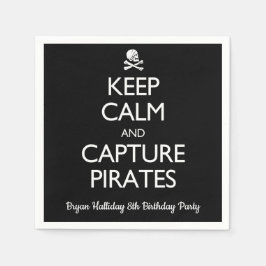 Behalt von Ruhe und Capture Pirates Serviette