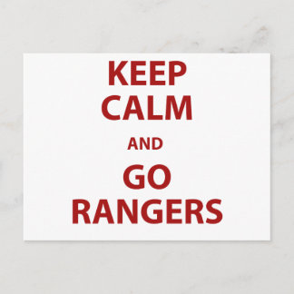 Behalt von Ruhe und Go Rangers Postkarte