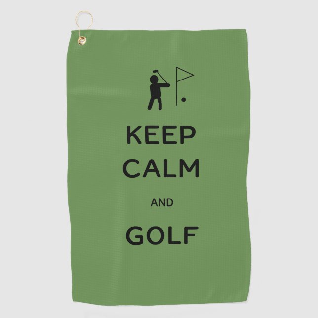 Behalt von Ruhe und Golf Golfhandtuch (Vorderseite)