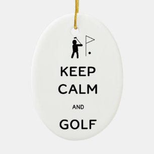 Behalt von Ruhe und Golf Keramik Ornament