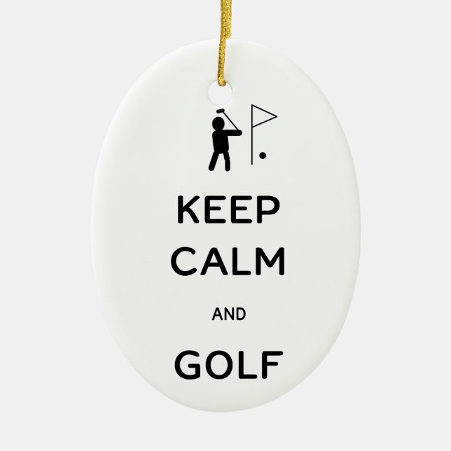 Behalt von Ruhe und Golf Keramik Ornament (Vorne)