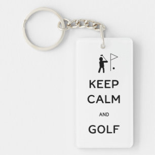 Behalt von Ruhe und Golf Schlüsselanhänger