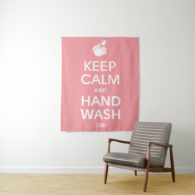 Behalt von Ruhe und Handwaschmittel auf - Waschhyg Wandteppich (Beispiel)