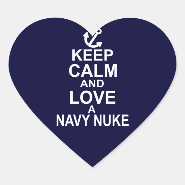 Behalt von Ruhe und Liebe als Navy Nuke Herz-Aufkleber (Vorderseite)