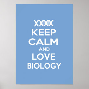 Behalt von Ruhe und Liebe Biologie Poster