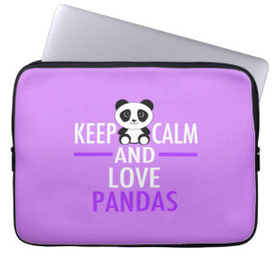 Behalt von Ruhe und Liebe Pandas Laptopschutzhülle