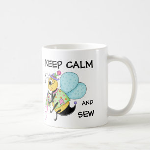 Behalt von Ruhe und Nähen von Whimsy Honey Bee Art Kaffeetasse