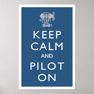 Behalt von Ruhe und Pilot auf Steampunk startbar - Poster