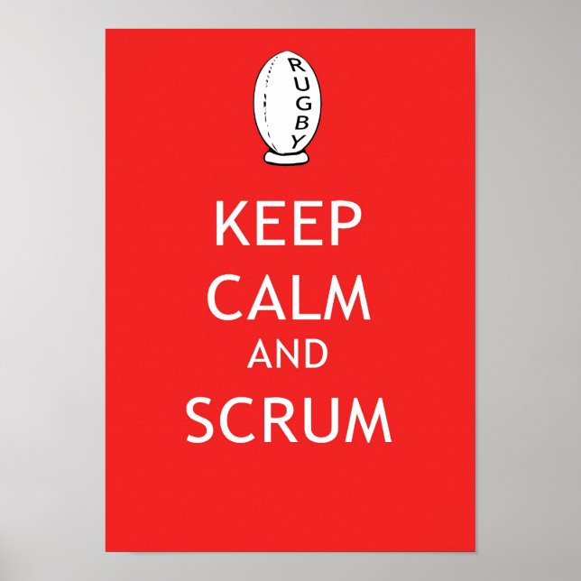 Behalt von Ruhe und Scrum Poster (Vorne)