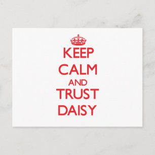 Behalt von Ruhe und TRUST Daisy Postkarte